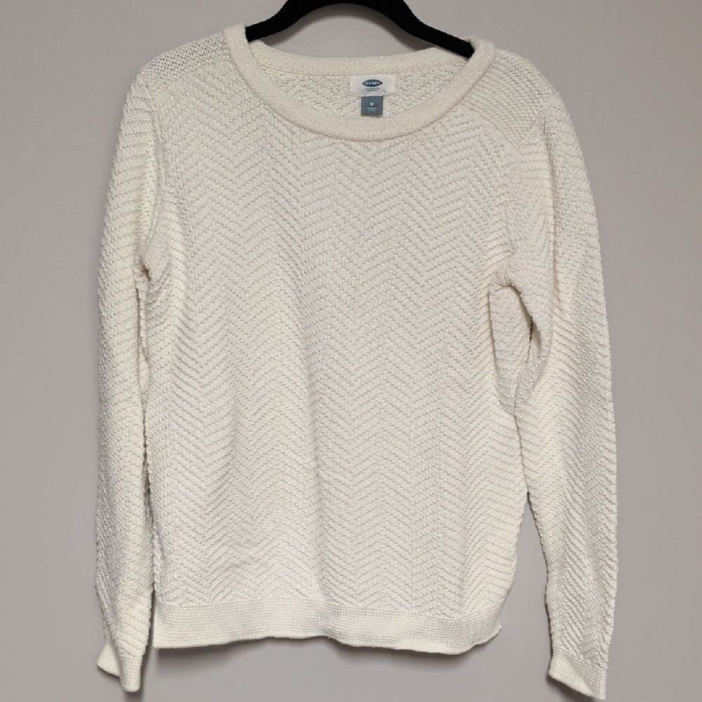 Elegant Cream Crew Neck Sweater